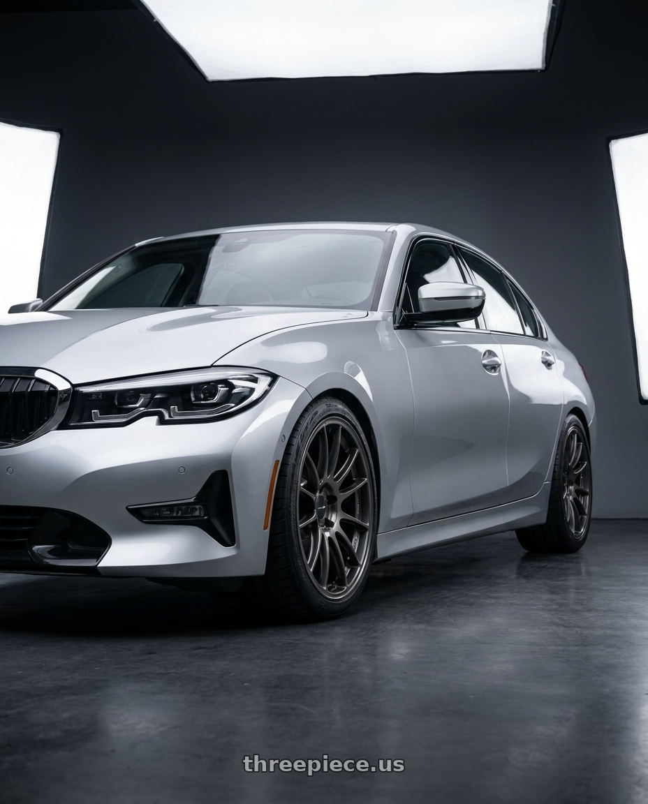 2023 BMW 3 Series G20 with Enkei GTC01-RR 5x112 18x8.5+35 Gunmetallic wheels