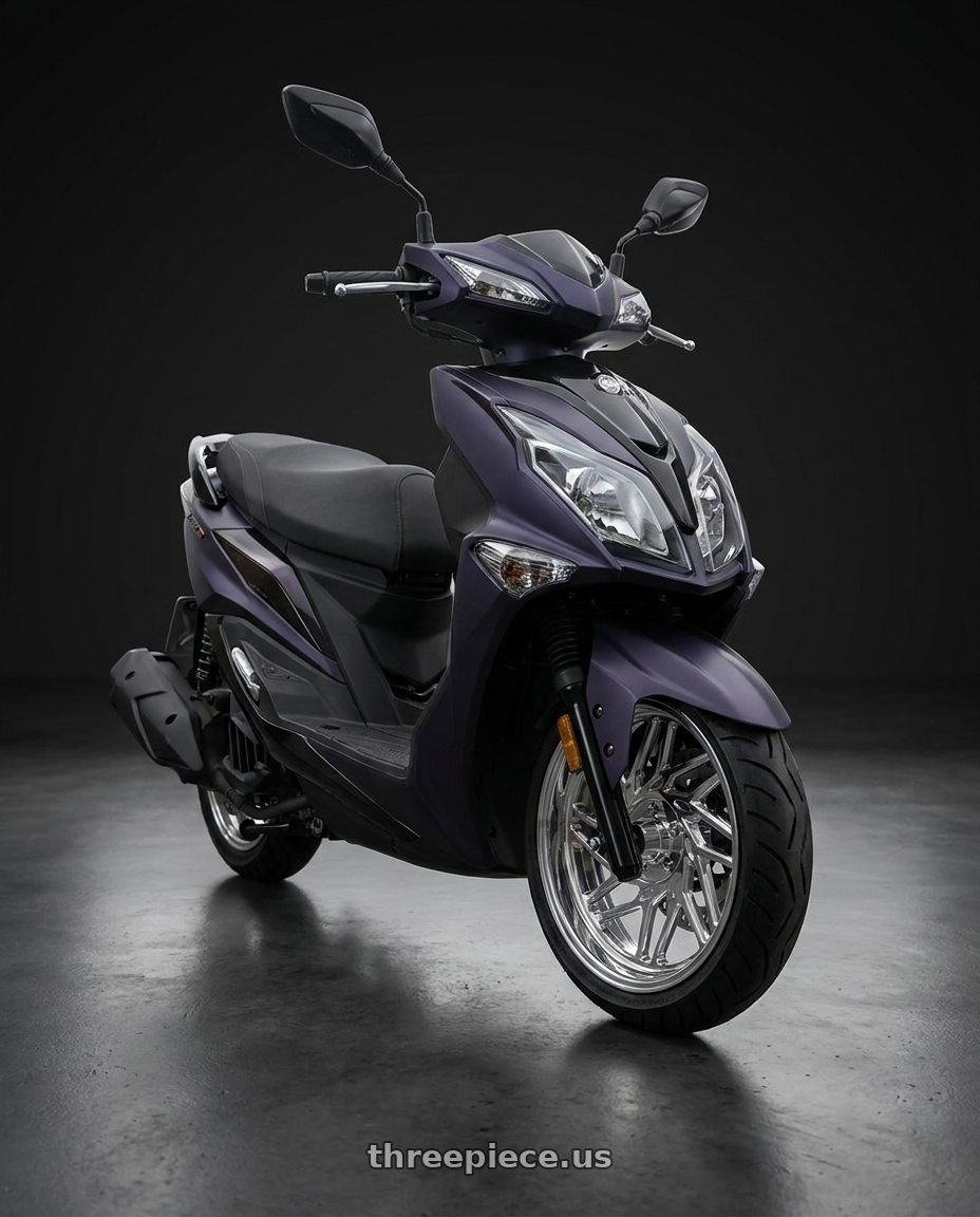 2024 SYM JET SL+ 158 with Carolina Forged Asheville 5x135 28x16 -101 High Polish wheels