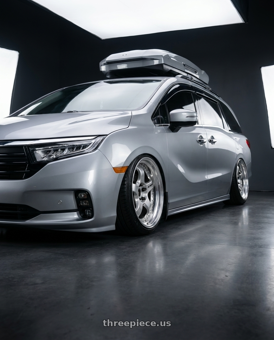 2024 Honda Odyssey with Work Meister S1 3P 5x120 18x7.5+37 O Disk Bright Buff Finish wheels