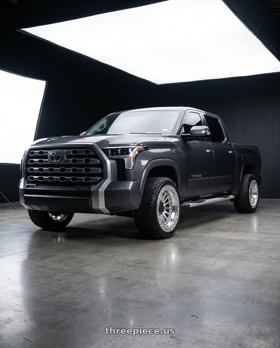2023 toyota tundra with LOCK OFFROAD MOJAVE 8x170 17x9 +1 Machine With Clear Coat wheels