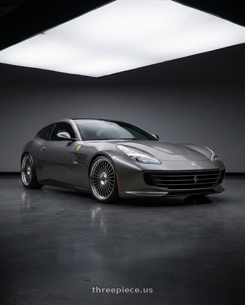 2020 ferrari gtc 4 lusso with Work Emitz Black Polish 5x114.3 19x10.0 +22 wheels