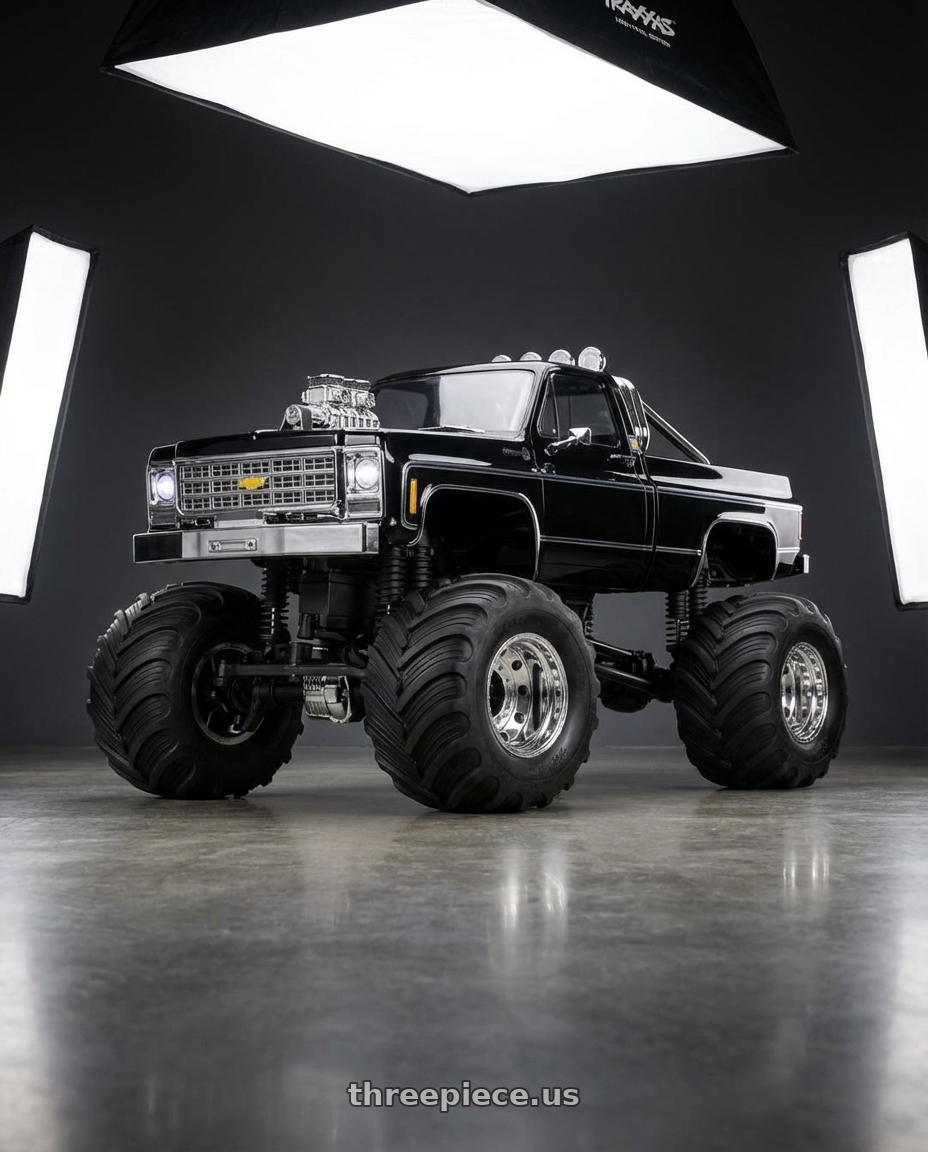 2020 traxxas trx4 M, black with ATX AO200 BAJA LITE 10X285.75 22.5X14 -139 HIGH LUSTER POLISHED wheels