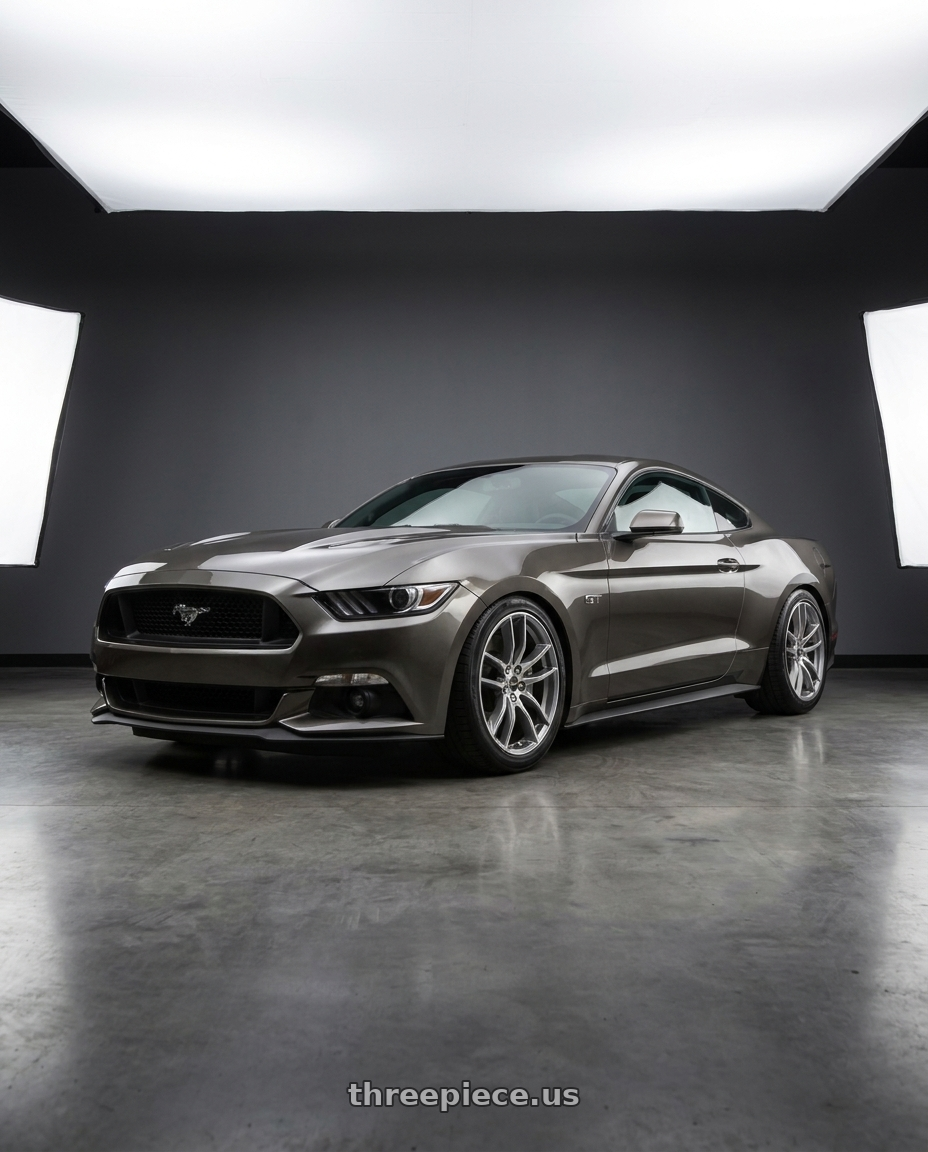 2015 Mustang Gt with Advanti Racing 80S Hybris 5x114.3 18x8 +45 Silver with Machined Face wheels