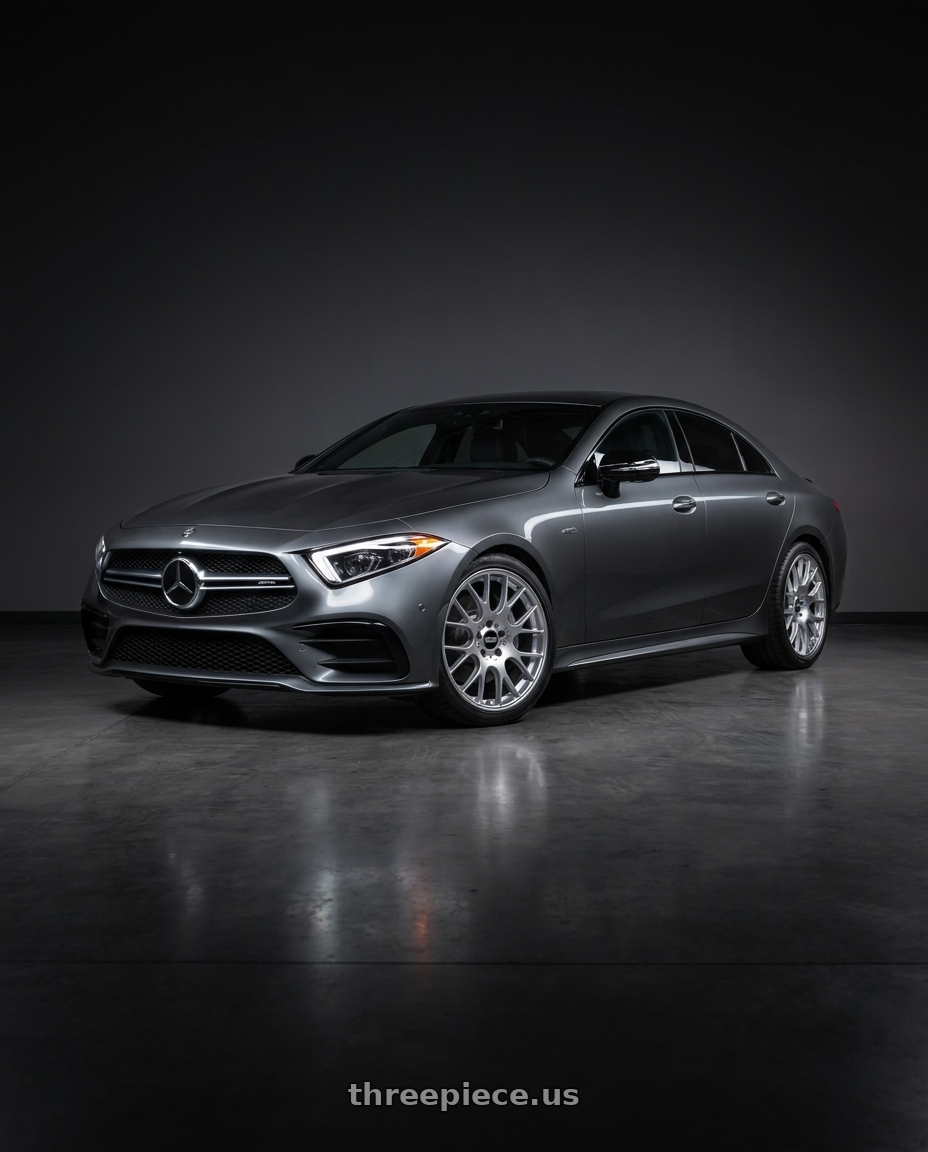 2020 Mercedes CLS53 AMG Designo Graphite grey with BBS CH-R 5x112 19x8.5 +40 Brilliant Silver Polished Rim Protector wheels