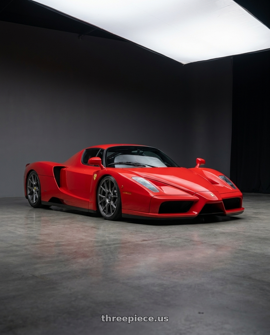 2002 Ferrari enzo with Konig Ampliform 5x114.3 20x9.5+25 Dark Metallic Graphite wheels