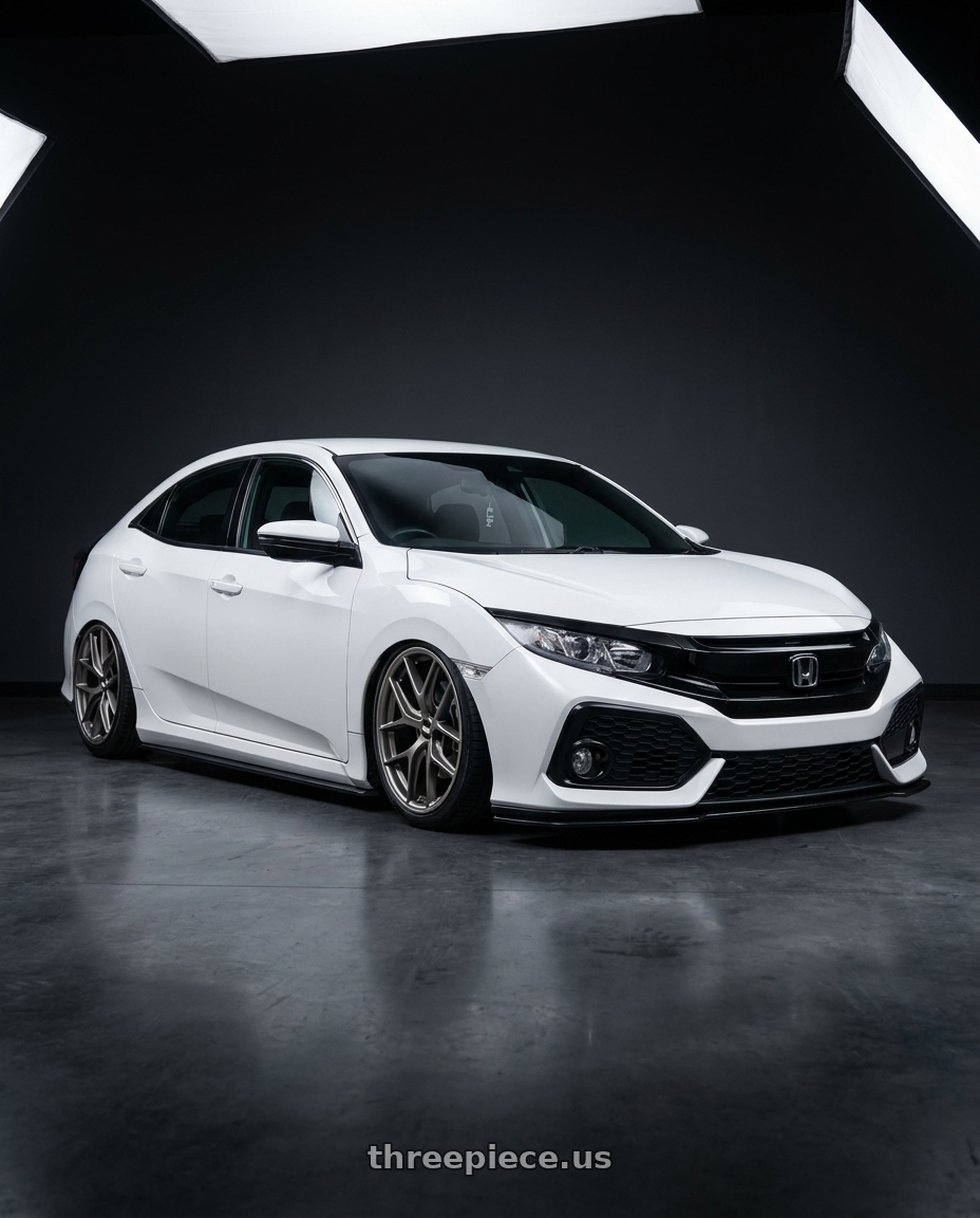 2019 Honda Civic with BBS CC-R 5x114.3 19x8.5+30 Satin Platinum wheels