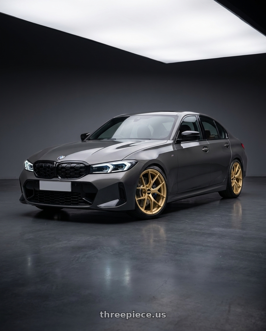 2025 bmw g20 with BBS FI-R 5x120 19x9.5+22 Gold wheels