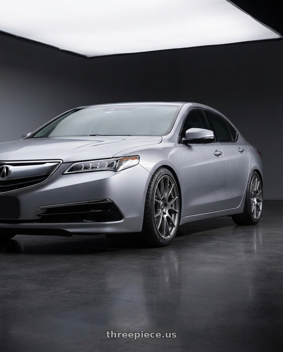 2019 Acura TLX with Ssr Gtv04 5x114.3 19×8.5x8.5+45  METALLIC GRAY wheels