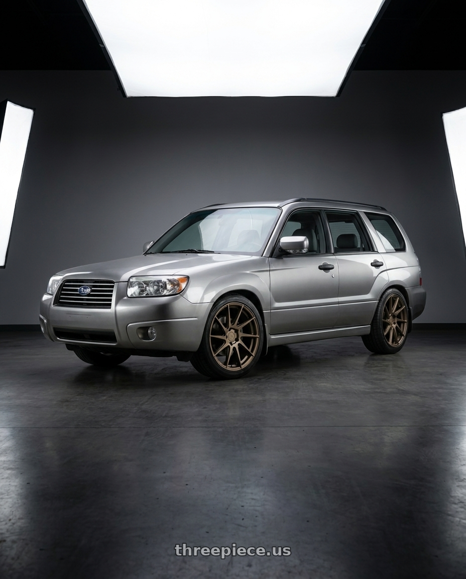 2006 Subaru Fozzy with Aodhan AH09 5x112 18x8.5 +35 Matte Bronze wheels