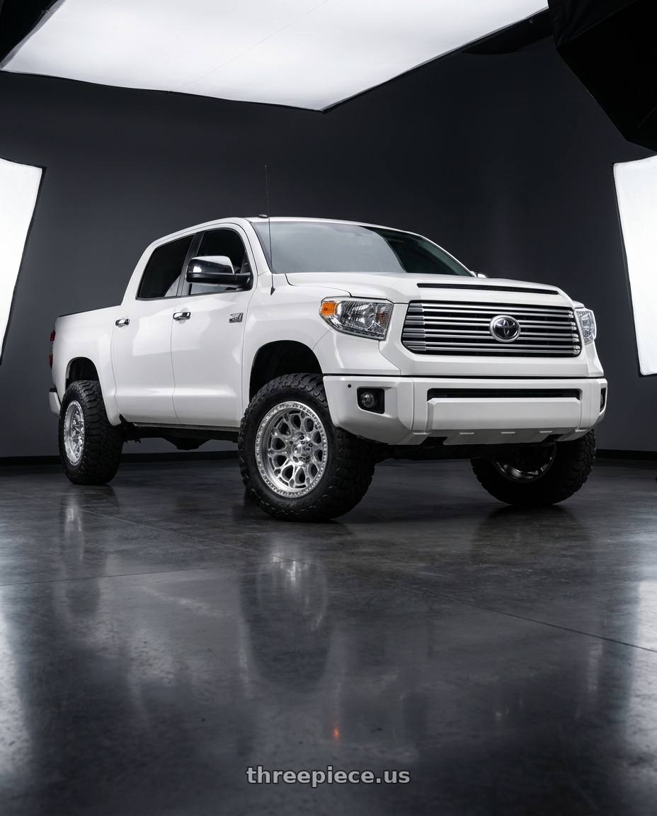 2016 toyota tundra platinum with Fittipaldi Offroad FT101MS 5X150 17x9 -12 Machined Silver wheels