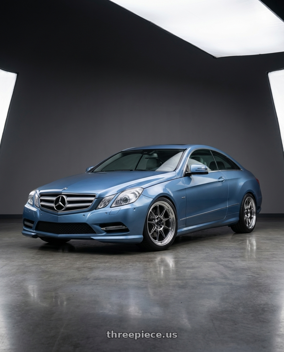 2014 Mercedes-Benz E-Class Coupe C207 with Konig Countergram 5x112 19x11+40 Hyper Chrome / Machined Lip wheels