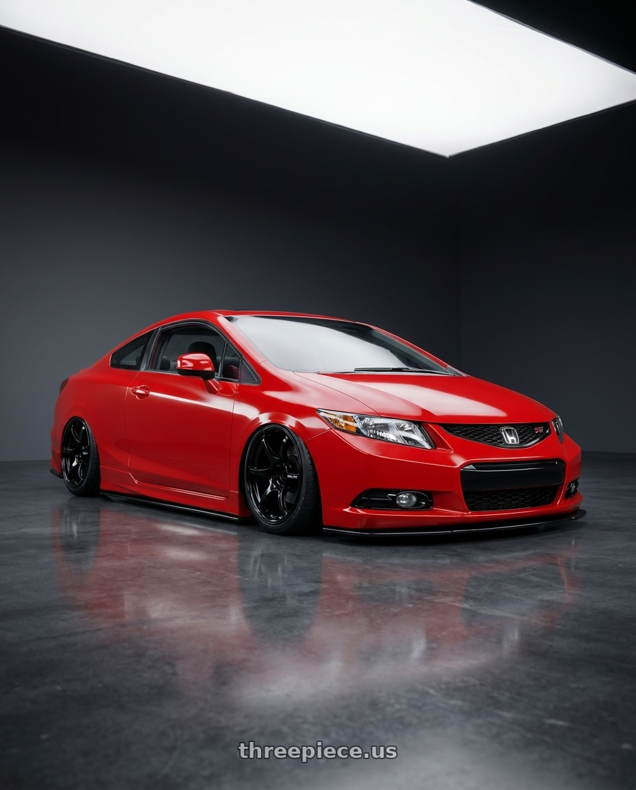 2011 Honda Civic Si with Advan RGIII 5x114.3 18x8.5+31 Gloss Black wheels