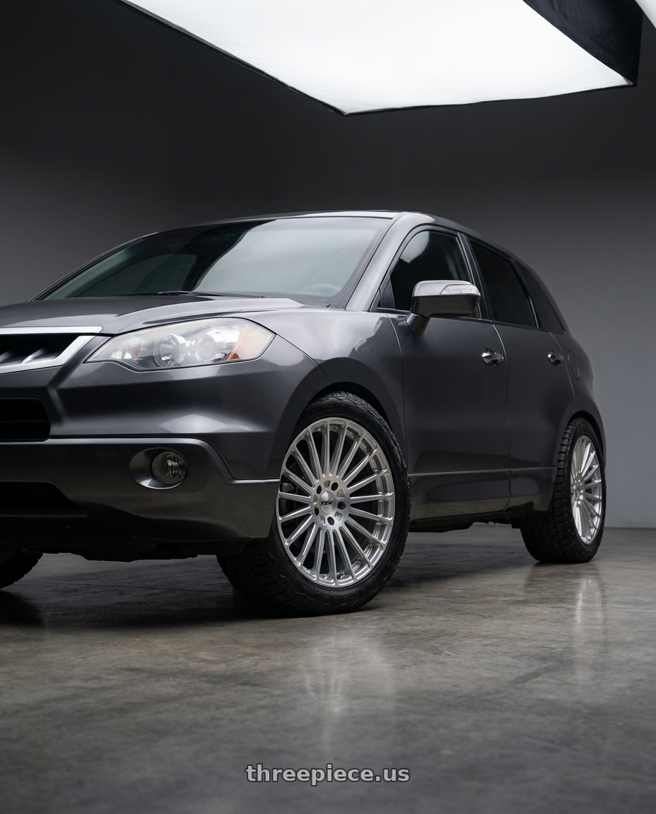2008 Acura RDX with TSW TURBINA 5X114.3 20X9 +20 TITANIUM SILVER W/ MIRROR CUT FACE wheels