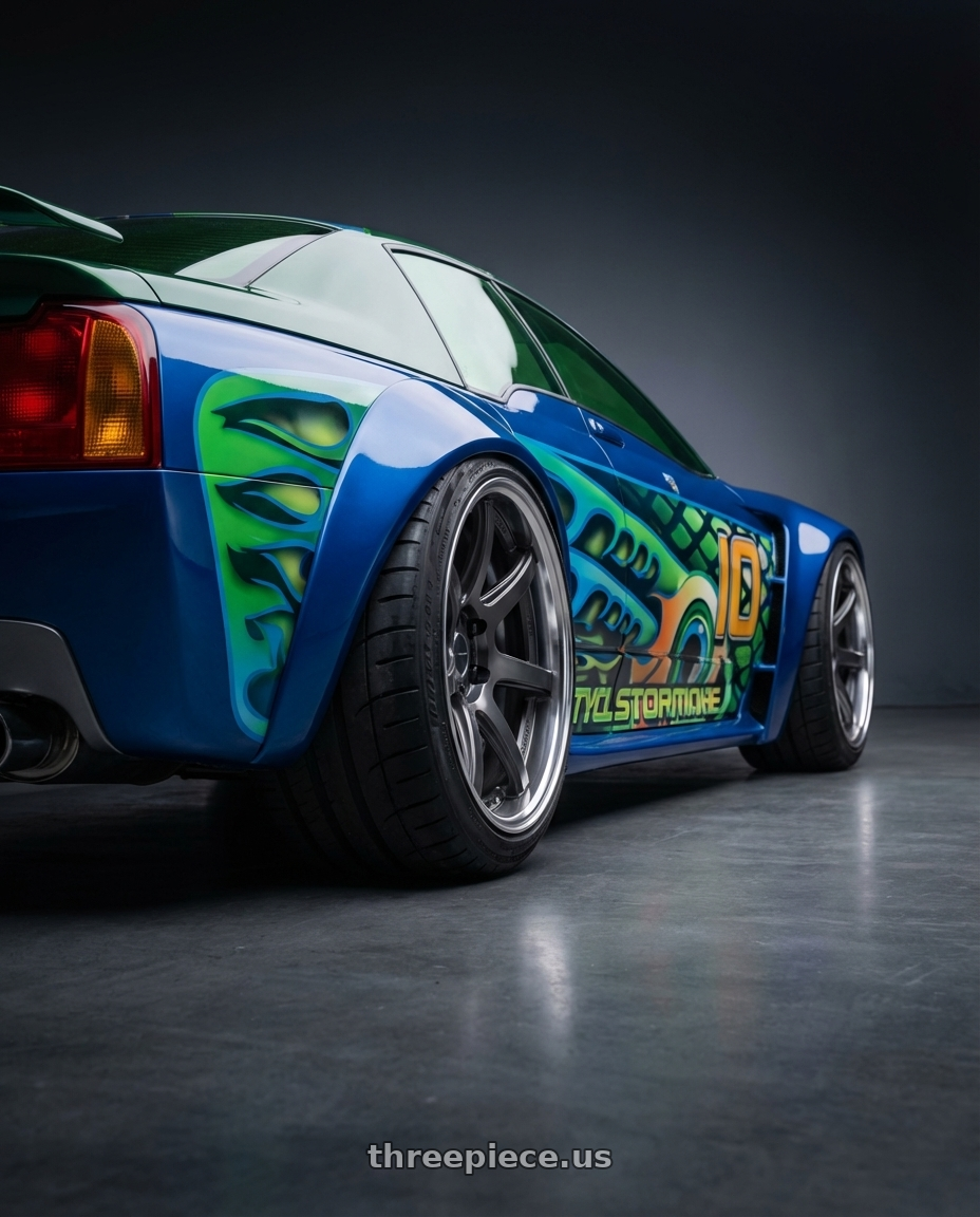 1997 pontiac rageous with Work Emotion T7R 2P wheels rear three quarter view meaty tires