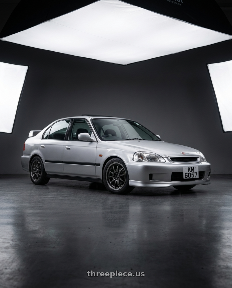 1999 honda civic with Volk Racing CE28 Club Racer 4x100 15x7+28 Dark Gunmetal wheels