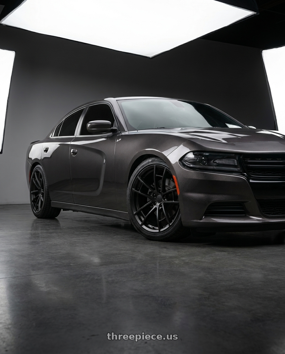 2021 Dodge Charger SXT with MRR M392 5x115 20x9.5  +12 Matte Black fit Charger Challenger wheels