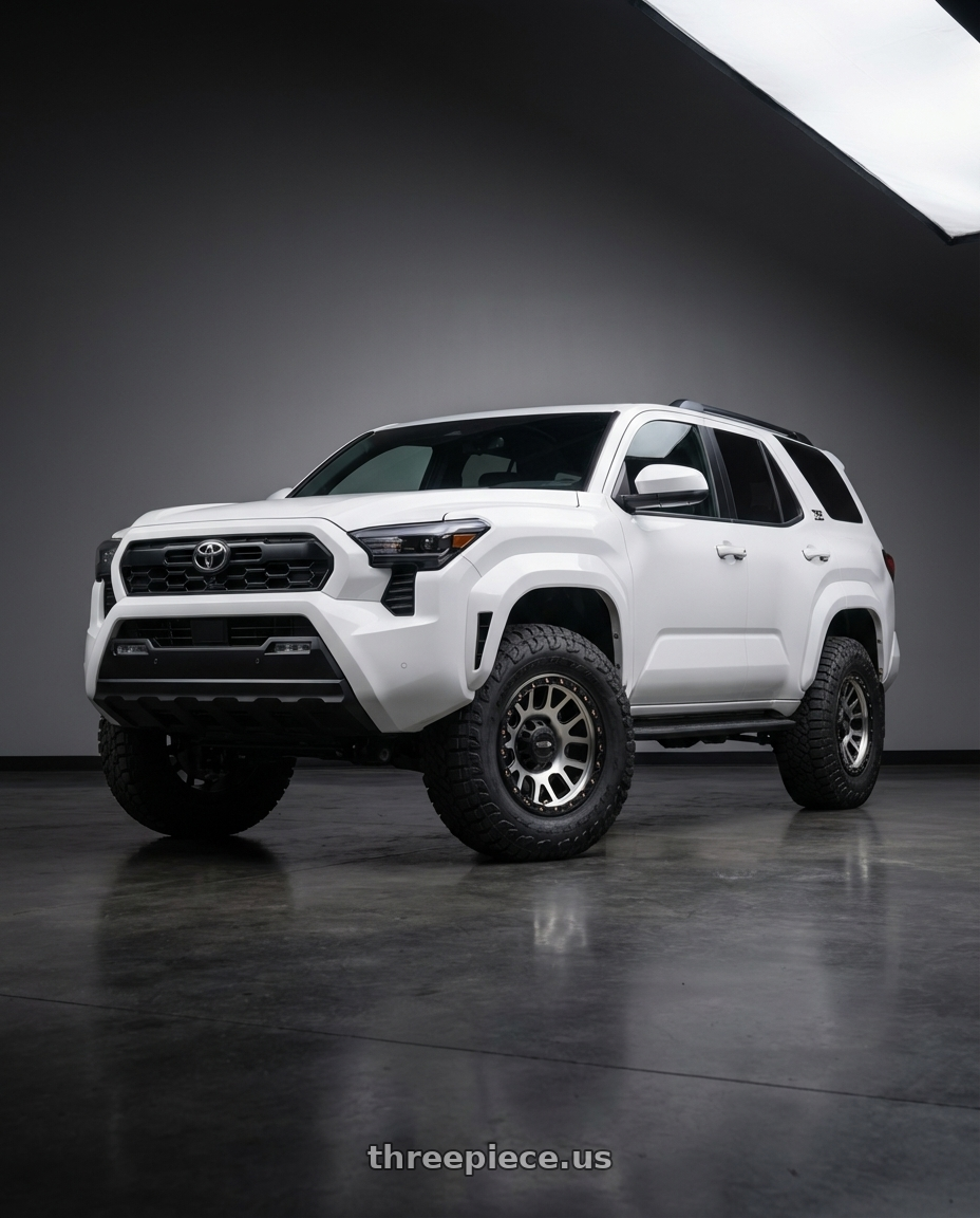2022 Toyota 4Runner with Vision Off-Road 111 Nemesis 6x139.7 17x9-12 Matte Black Machined Face wheels