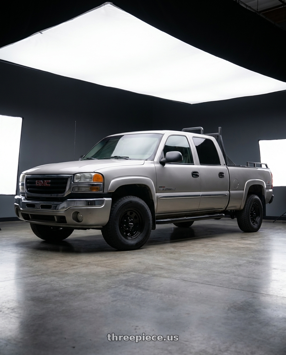 2006 gmc 2500 hd Duramax with Vision HD 84H 8x165.1 16x7+0 Gloss Black wheels