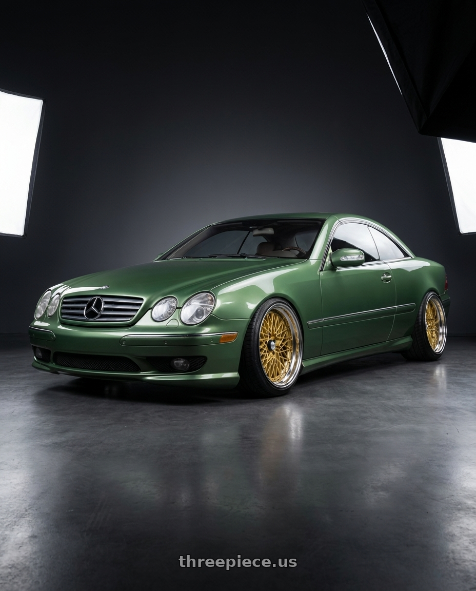 2004 Mercedes CL600 with SSR Formula MESH 5x100 19X12+-19 HP Disk Fm Gold wheels