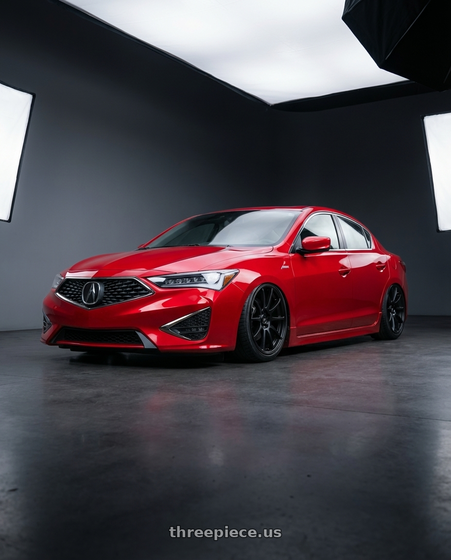 2012 Acura ILX with Ssr Gtv02 5x114.3 18x9+45  FLAT BLACK wheels