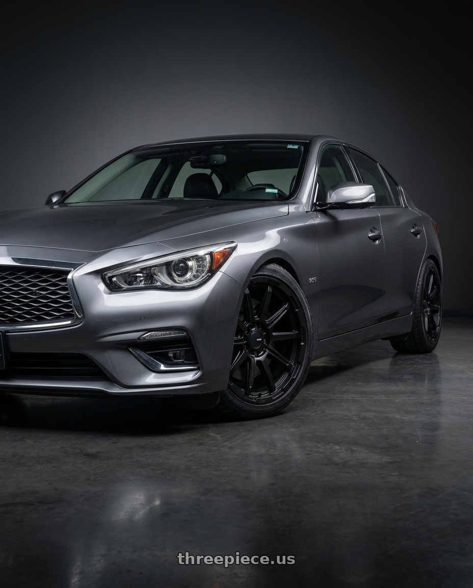 2021 Infiniti Q50 Red Sport with Enkei Adventurer 5x114.3 18x8+35 Matte Black wheels