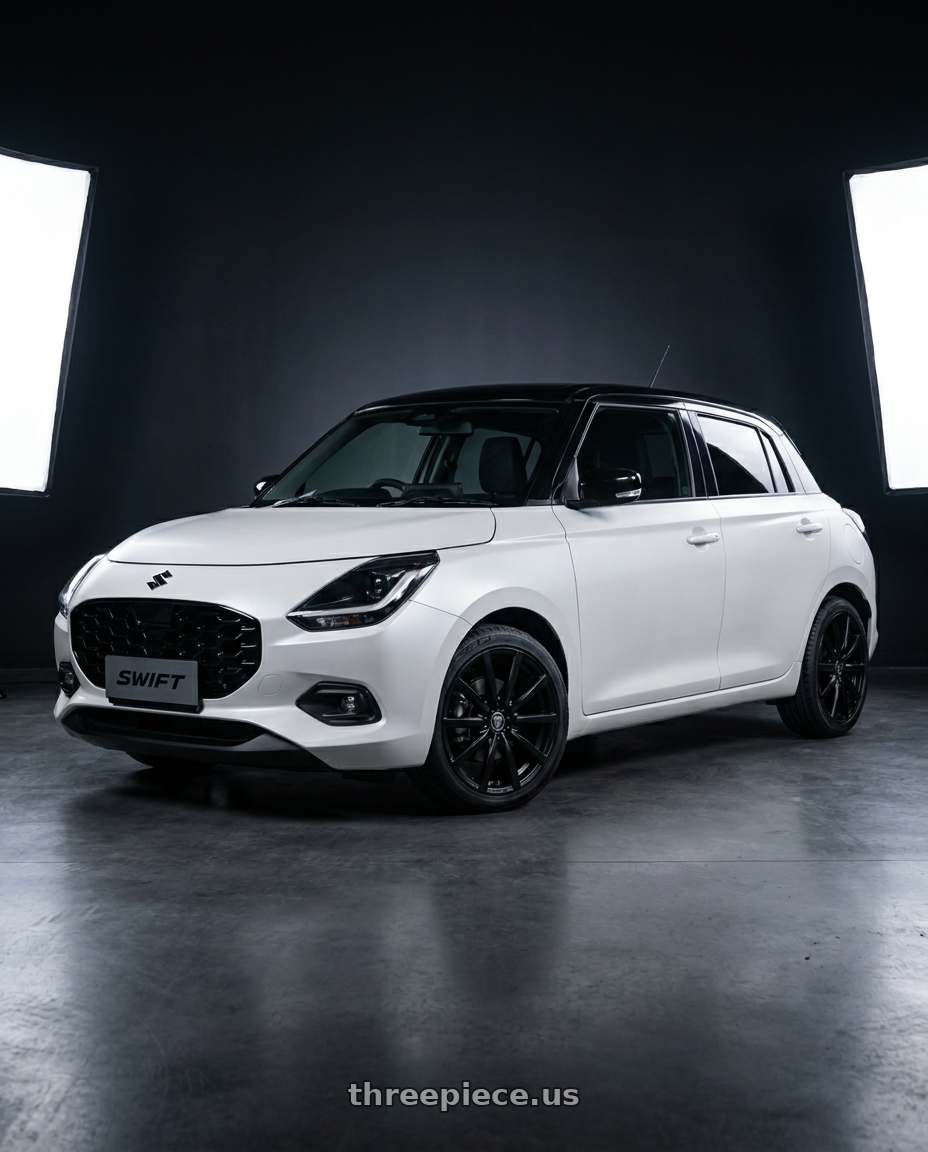 2026 suzuki swift with G - LINE ALLOYS G0013 5x100/5x114.3 18x8+35 BLACK - SATIN BLACK wheels