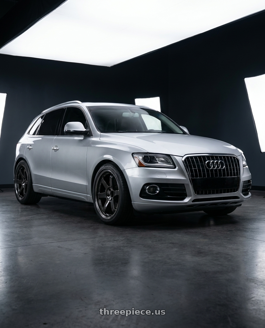 2013 AUDI Q5 with Volk Racing TE37SL 5x114.3 19x10.5+12 Pressed Double Black wheels