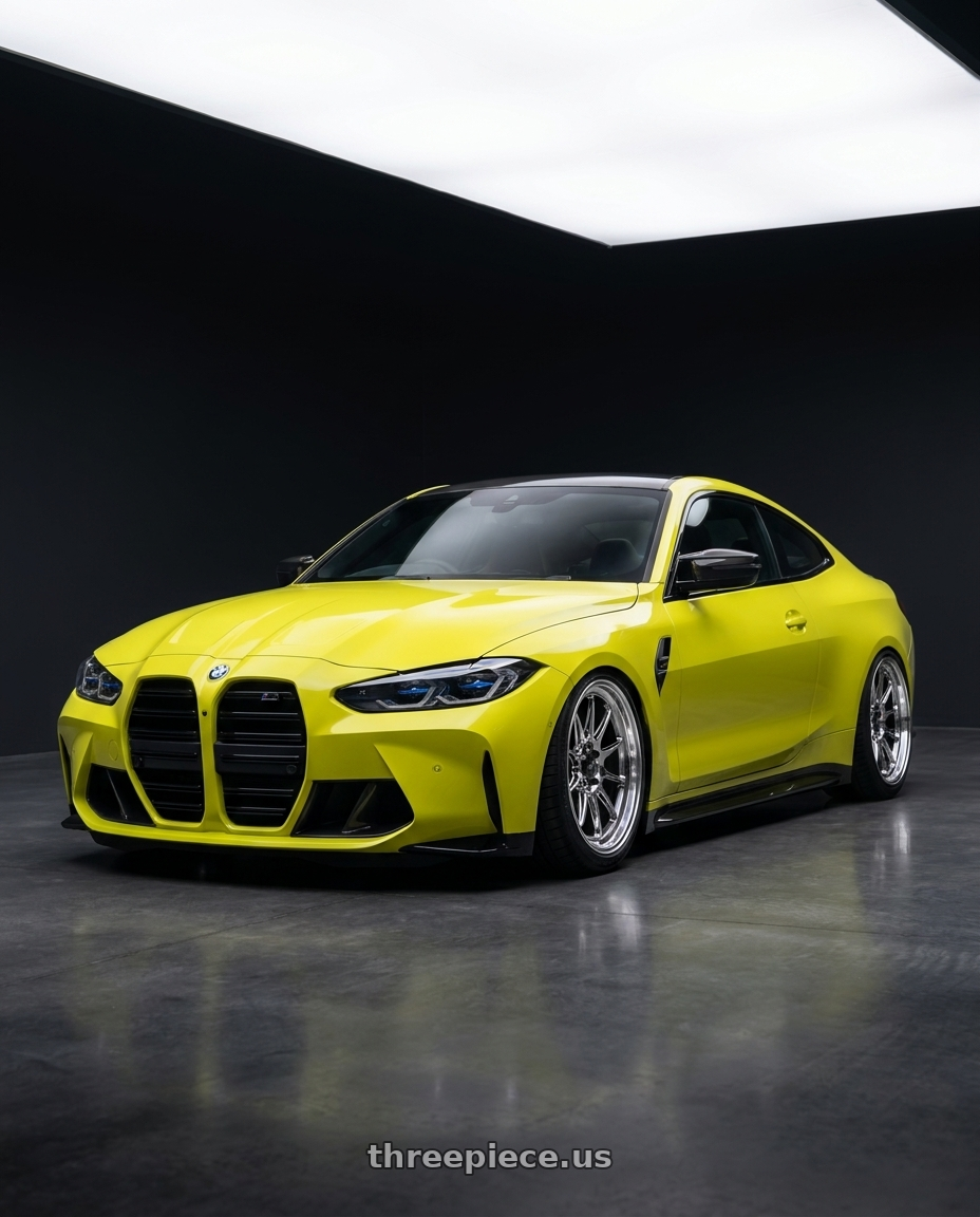 2024 BMW M4 G82 with Konig Countergram 5x112 19x11+40 Hyper Chrome / Machined Lip wheels