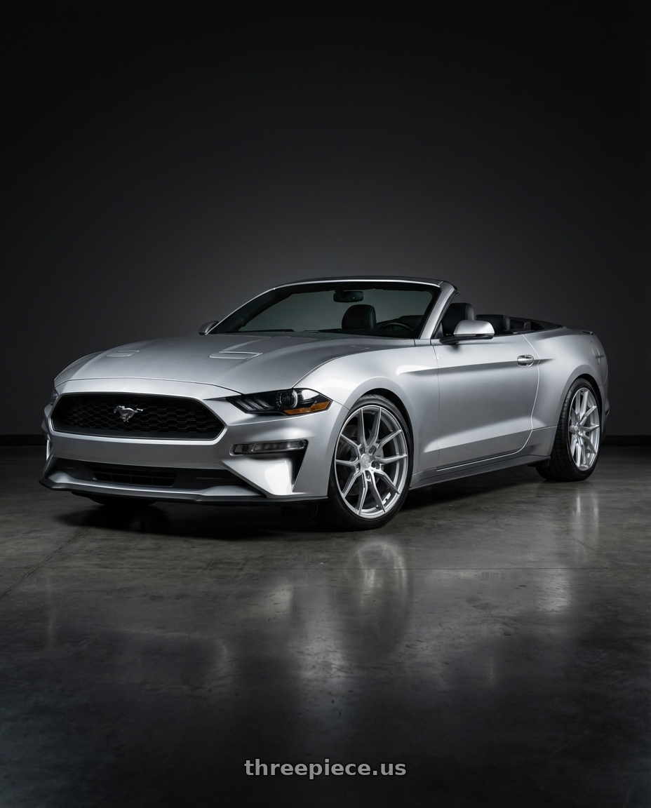 2018 ford mustang with Aodhan AFF1 5x114.3 20x10.5+45 Gloss Silver Machined Face wheels