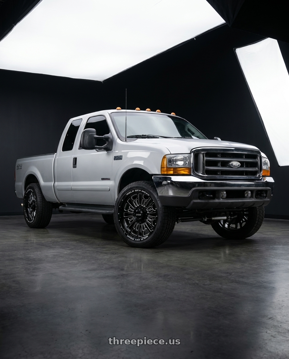 2004 Ford F-250 Super Duty with WELD Off-Road Elicit 8x170 20x10 -18 Gloss Black/Milled wheels