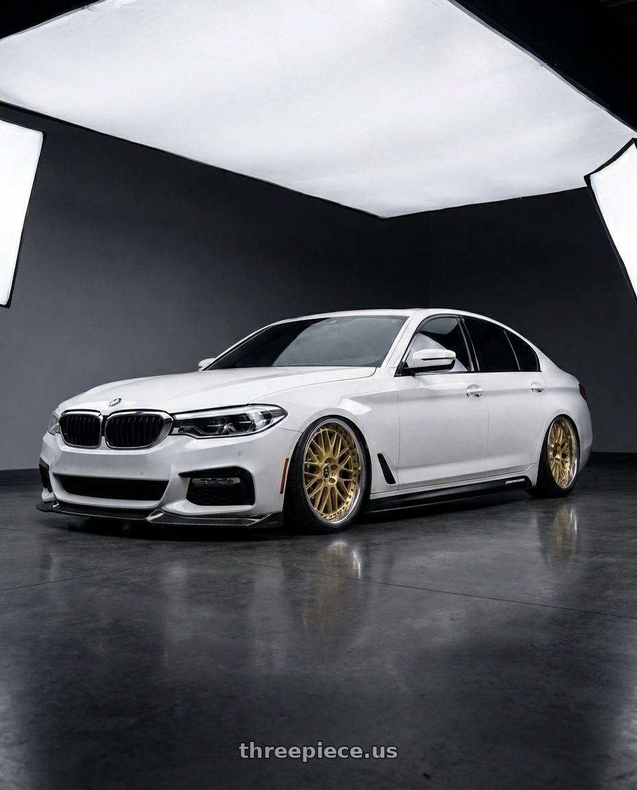 2019 BMW 540i M Sport with Work Vs-Xx 5x112 20x9.5+38 O Disk Gold wheels