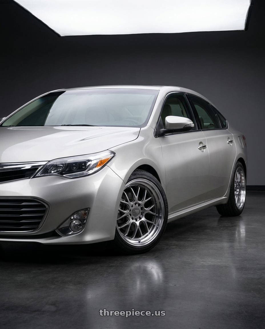 2013 toyota avalon with F1R F21 5x114.3/5x120 18x8.5 +35 Hyper Black/Polish Lip v2 wheels