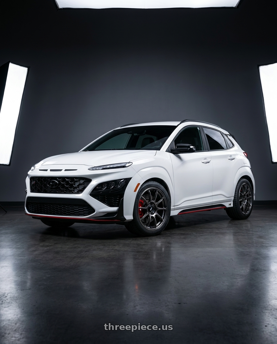 2022 Hyundai Kona N  with Advan Racing RZII 5x114.3 18x8.5 +45 RACING HYPER BLACK & RING wheels