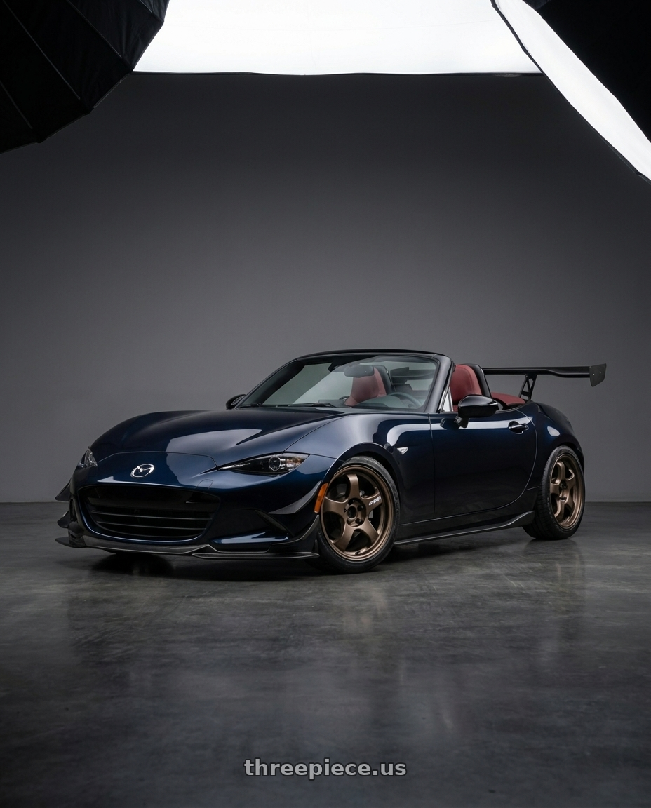 2021 Mazda Mx5  with Work Meister S1R 4x100 16x7.5+12 A Disk Ashdot Titanium wheels
