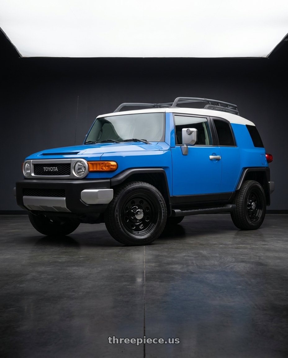 2007 Toyota FJ Cruiser with Allied - Pacer 297B Black Soft 8 6X5.50 17x8 -12 Gloss Black wheels