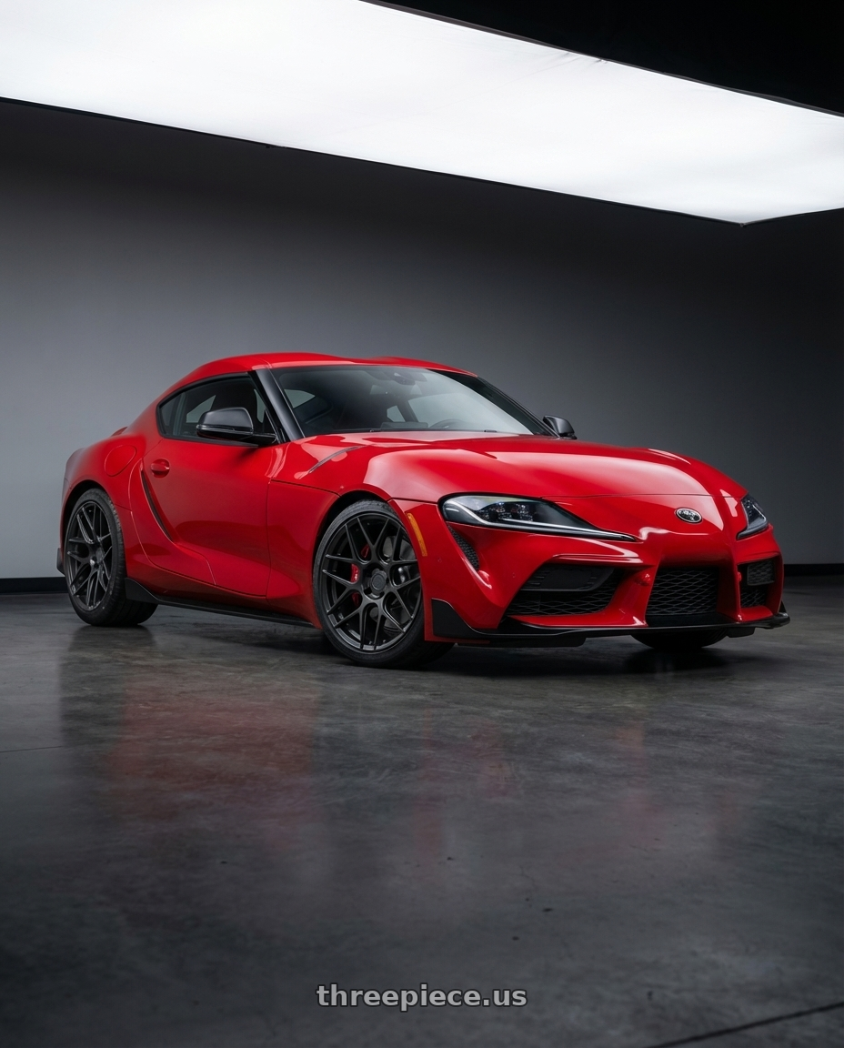 2023 Toyota GR Supra with Aodhan AFF2 5x112 19x8.5+35 Matte Black wheels