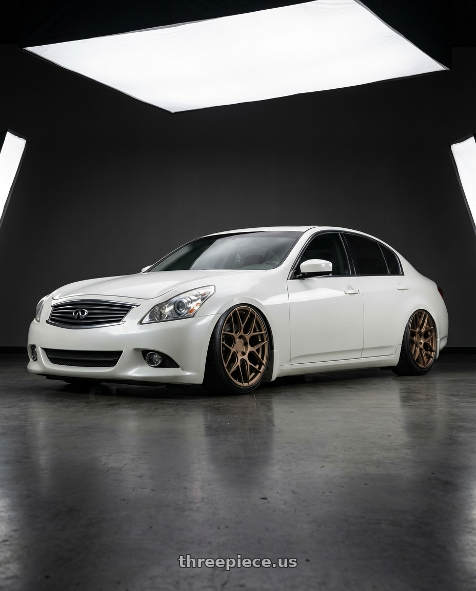 2012 Infiniti G37 with Aodhan AFF2 5x114.3 19x9.5+35 Matte Bronze wheels