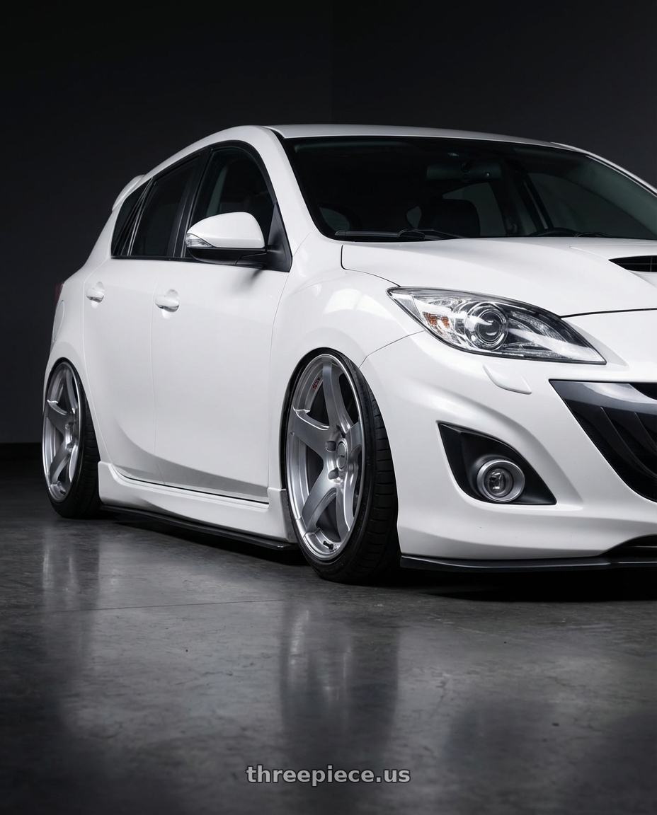 2012 Mazda Mazdaspeed3 with Ssr Gtv01 5x114.3 18x10.5+15  GLARE SILVER wheels