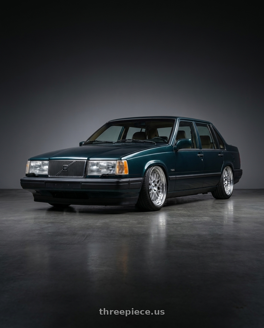 1991 volvo 940 se with Work Meister M1 3p 5x108 16x6.5+24 O Disk Silver wheels