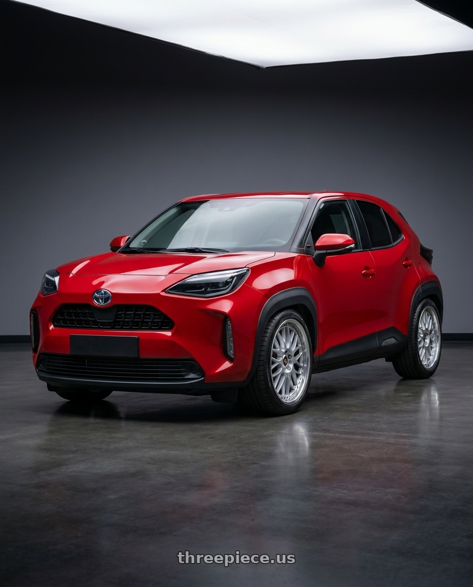 2022 Toyota Yaris Cross with Work Vs-Xx 5x100 18x8.5+45 A Disk Light Grey Silver wheels