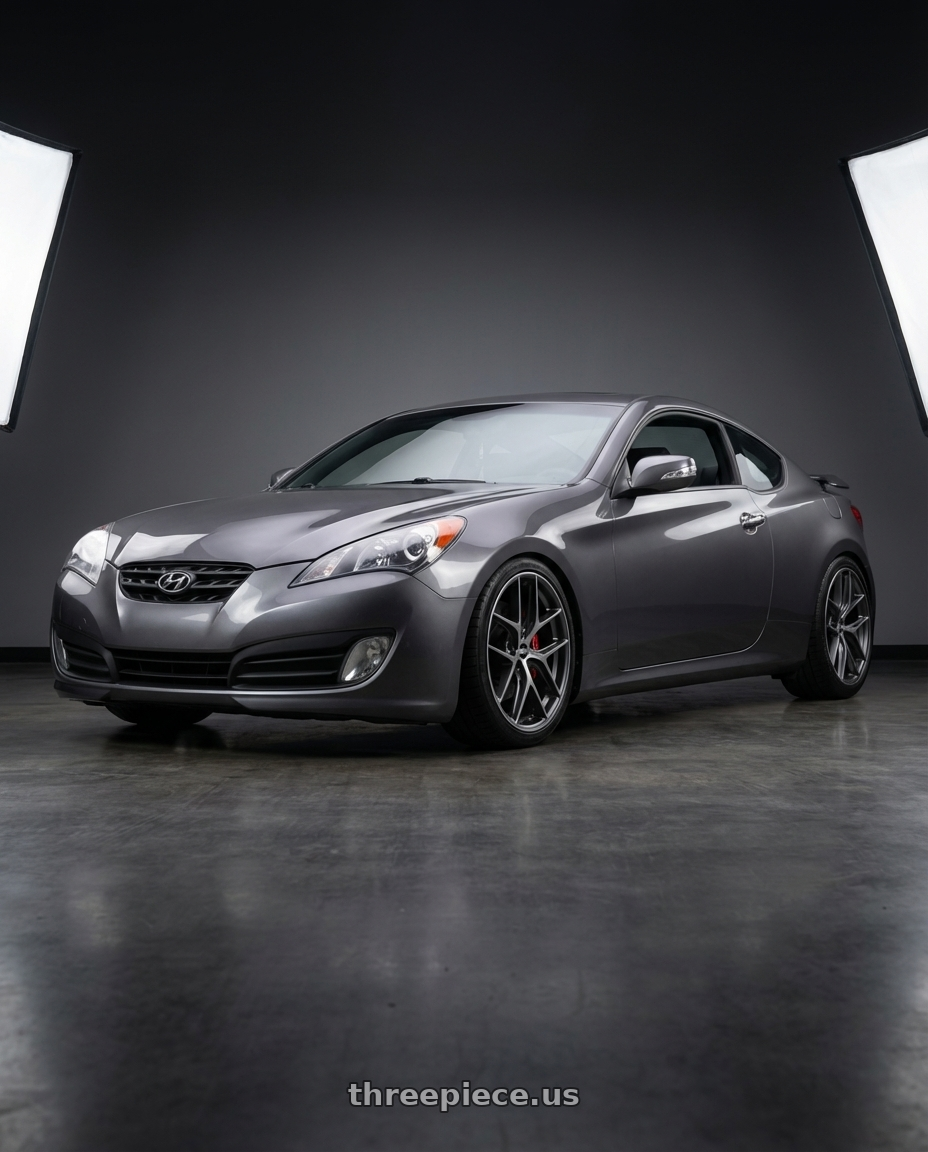 2014 Hyundai Genesis Coupe with BBS CC-R 5x114.3 19x8.5+30 Graphite w/ Diamond Cut Face wheels