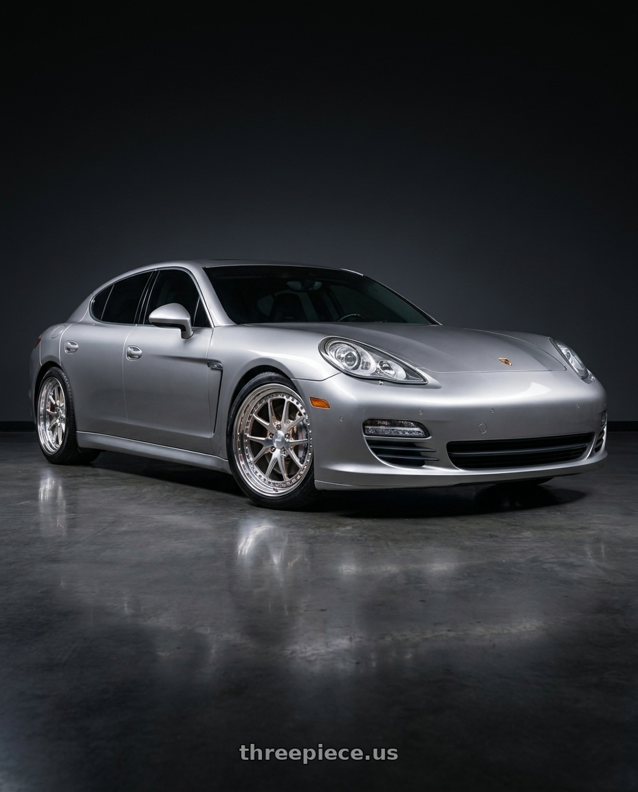 2010 Porsche Panamera S with CCW CZ05 5x130 19x10.5 +52 Polished wheels