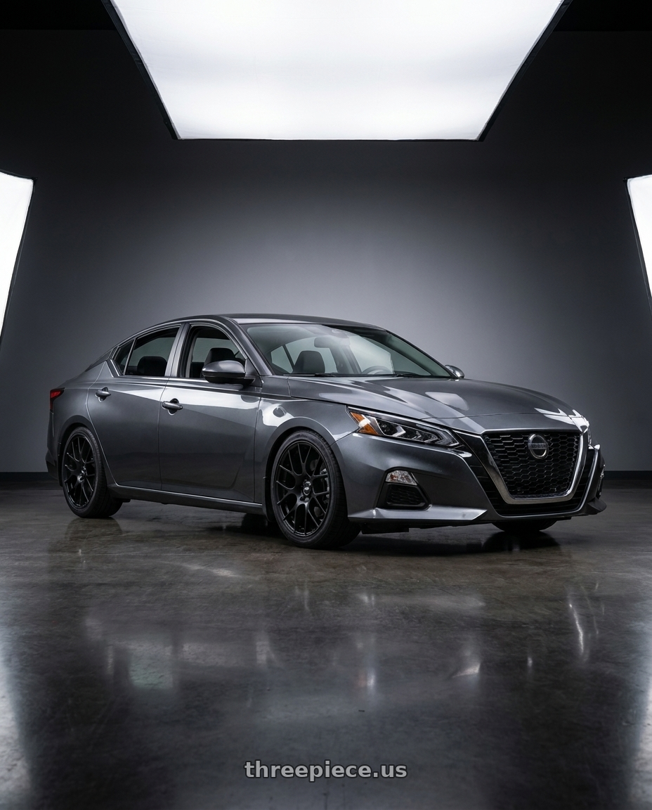 2021 Nissan Altima SV with Enkei Raijin 5x114.3 19x8+40 Black wheels