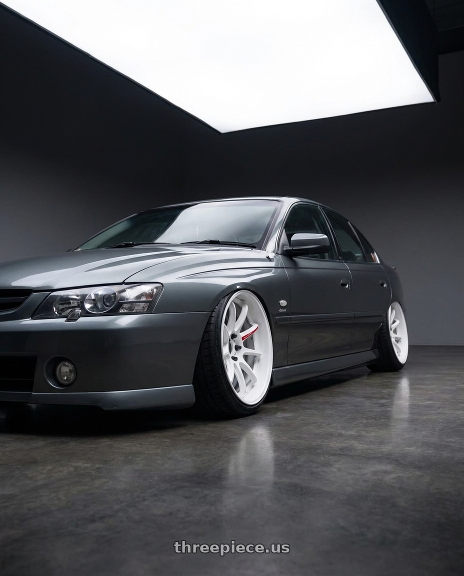 2004 holden vy spac with Work Zr10 2P 5x114.3 19x11.0 +22 Azure White wheels