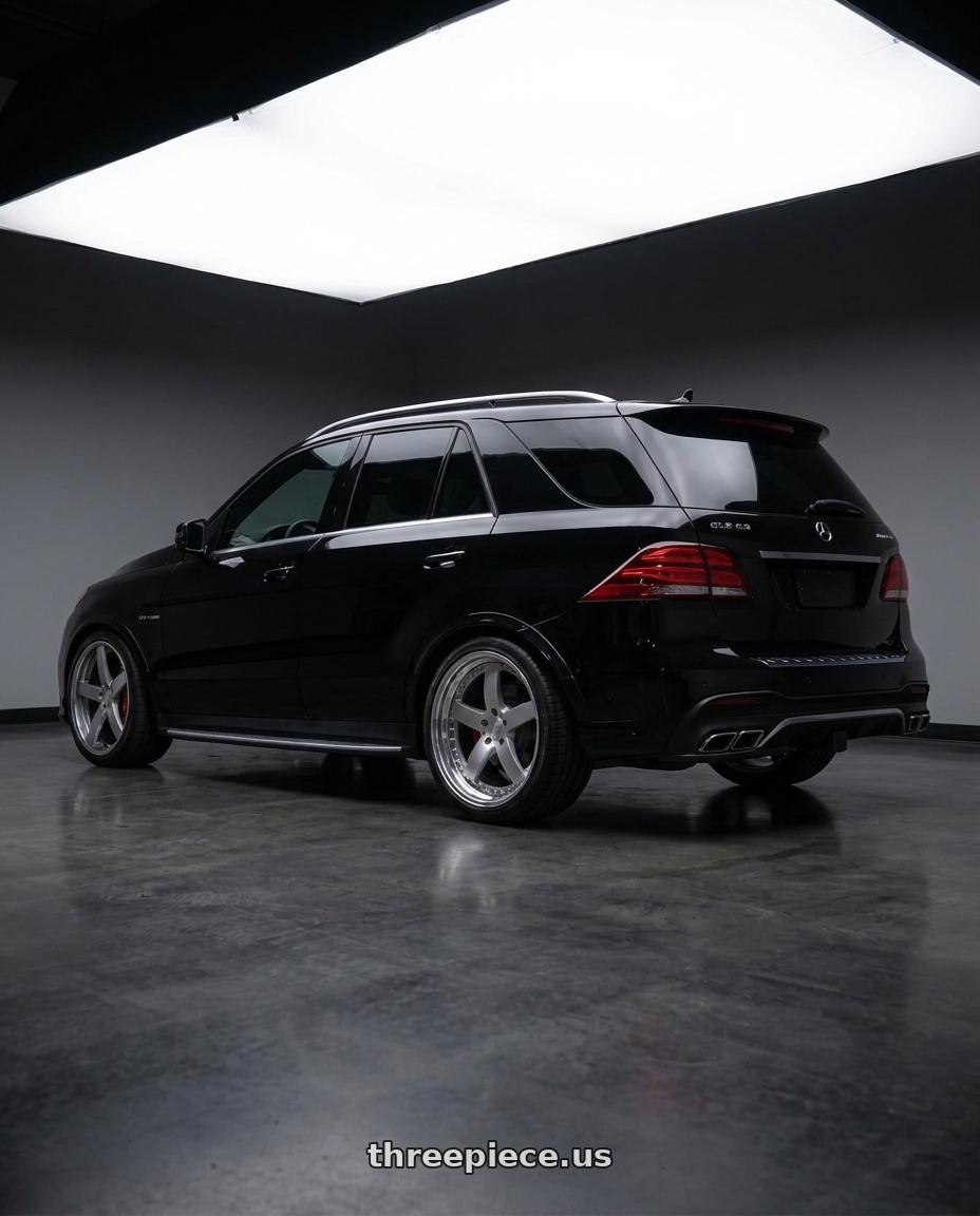 2018 Mercedes-Benz GLE 63 AMG with Heritage Wheel NIKKO wheels rear three quarter view square tires