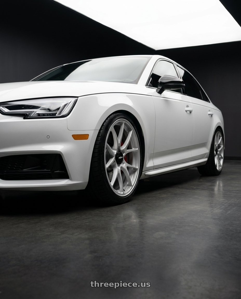 2019 Audi s4 with Rotiform 1PC R900 LTN 5X112 19X10.5 +34 GLOSS SILVER wheels