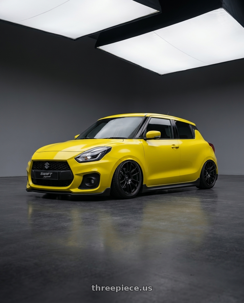 2019 Suzuki swift fitted with Enkei GTC02 4x100 17x7.5+35 Black $468.9 wheels