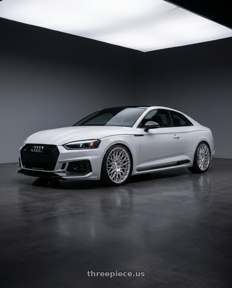 2018 Audi RS5 with Avant Garde Wheels M540 5X112 20x10 +25 Silver Machined wheels