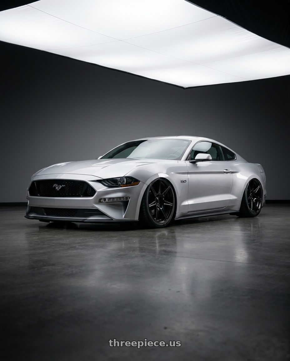 2018 Ford mustang with Voxx Replica Mustang GT500 5x114.3 19x10+40 Gloss Black wheels
