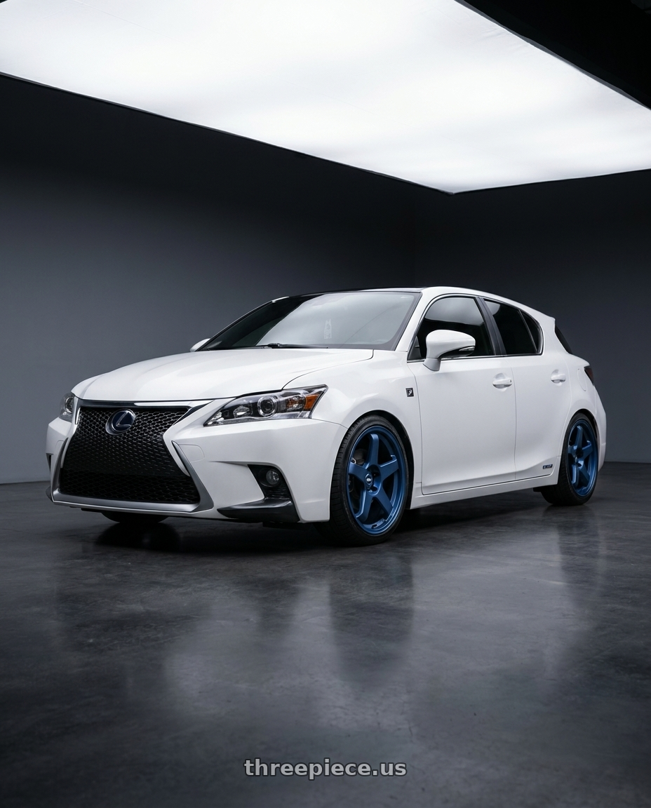 2015 Lexus CT200h F sport with Motegi MR151 CS5 5X100 18X9.5 +40 SATIN METALLIC BLUE wheels
